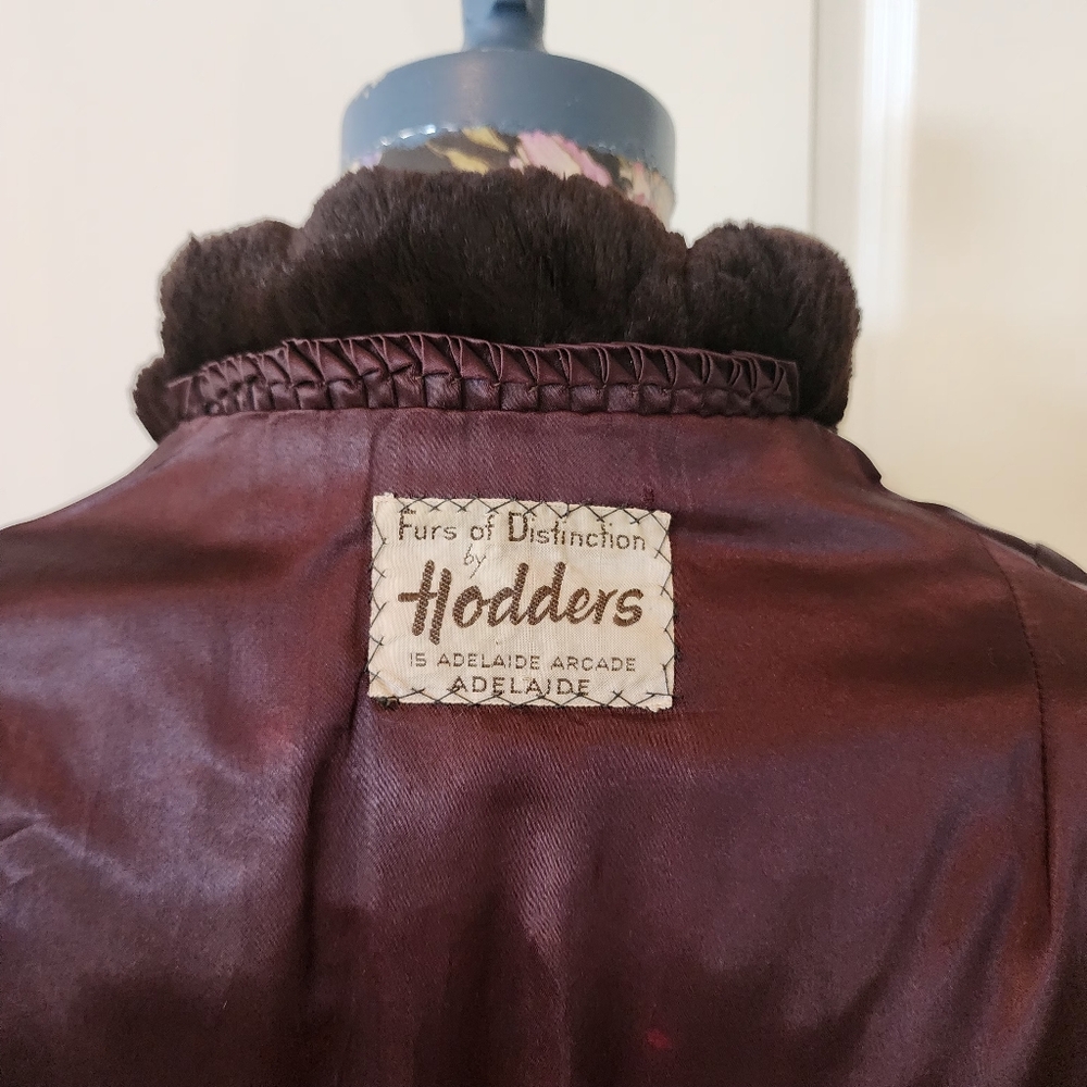 Vintage HODDERS Brown Sheared Beaver Fur Coat, Lightweight - Picture 11 of 13